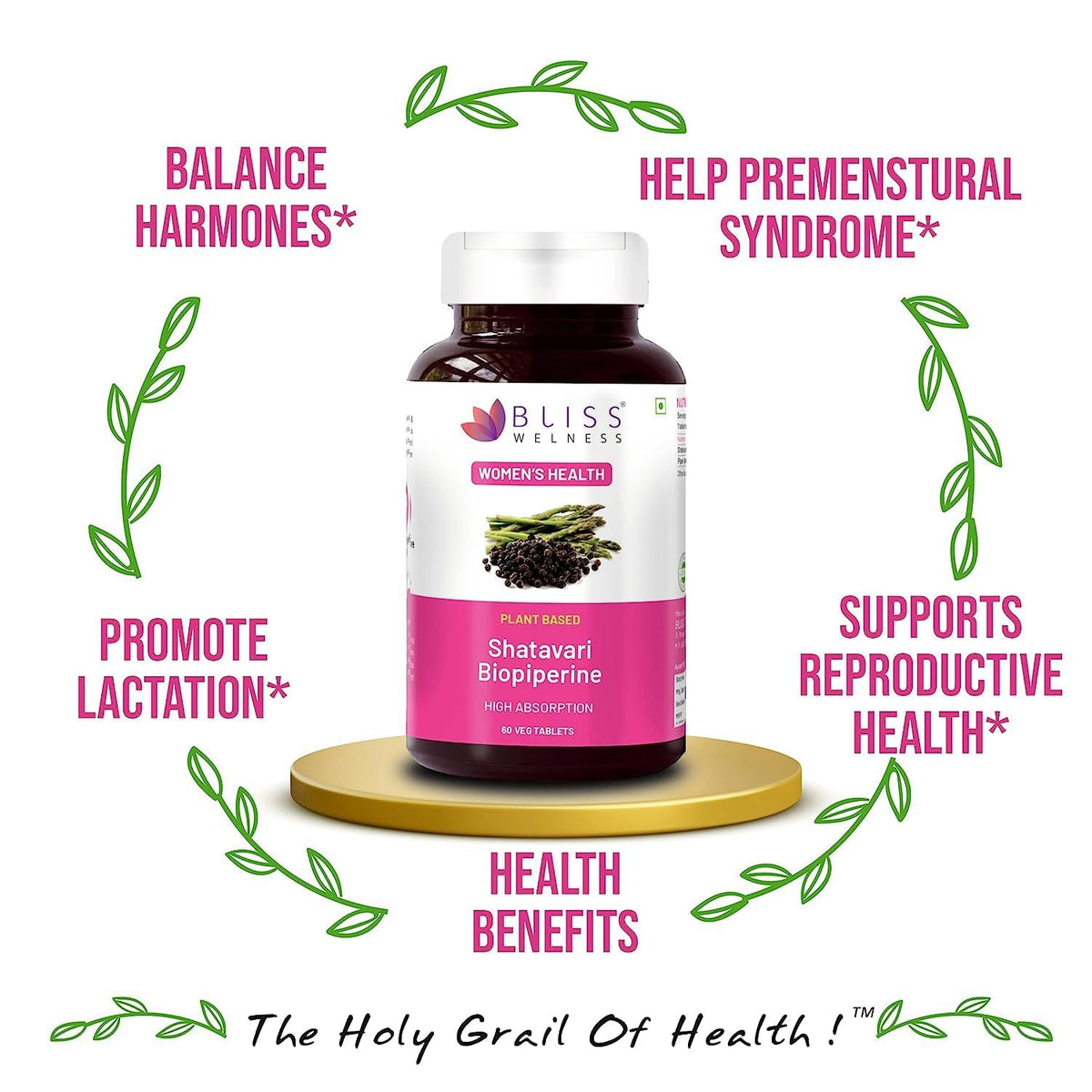 Sheltr Organic Shatavari Biopiperine - Women Health - Lactation Support Immunity Booster Menopause
