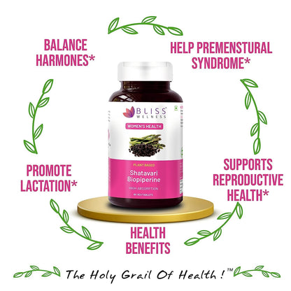 Sheltr Organic Shatavari Biopiperine - Women Health - Lactation Support Immunity Booster Menopause