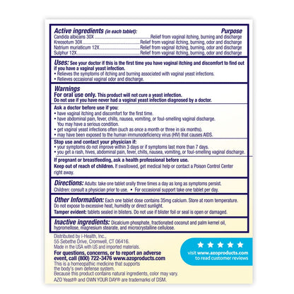 AZO Bladder Control with Go-Less & Weight Management Dietary Supplement & Yeast Plus Dual Relief