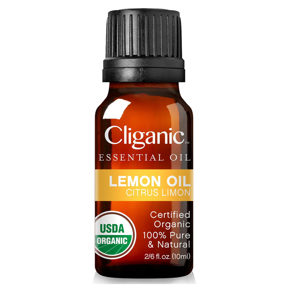Cliganic USDA Organic Lemon Essential Oil, 100% Pure & Natural | Undiluted