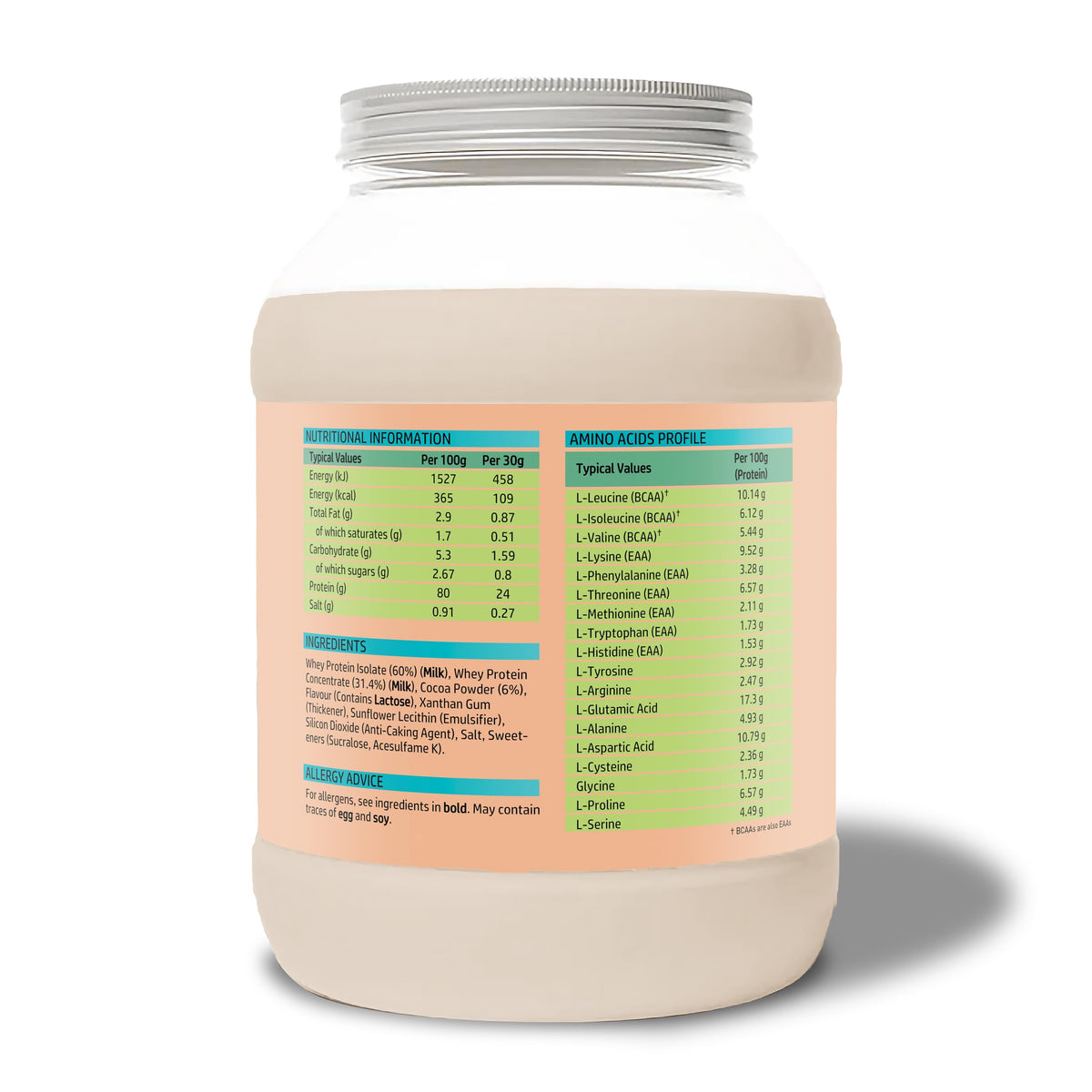 NutriVolv Whey Protein Isolate & Concentrate Powder - Milk Chocolate Flavour 900g