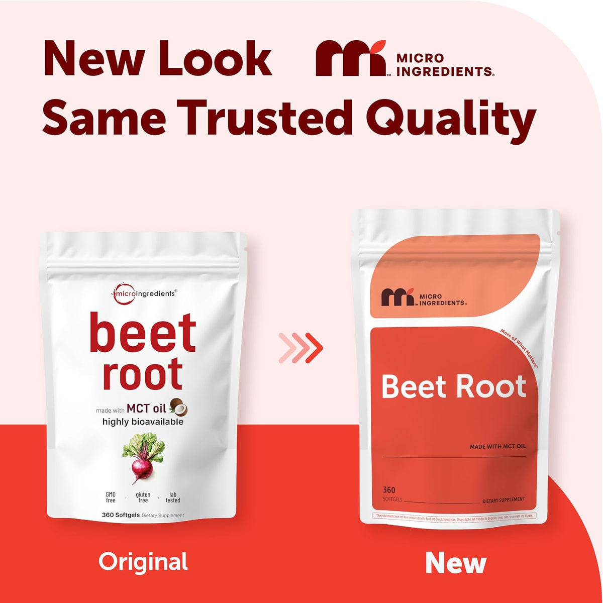 Micro Ingredients Beet Root Extract, 360 Softgels with MCT Oil - Natural Beet Root Source - Beetroot Supplements - Non-GMO