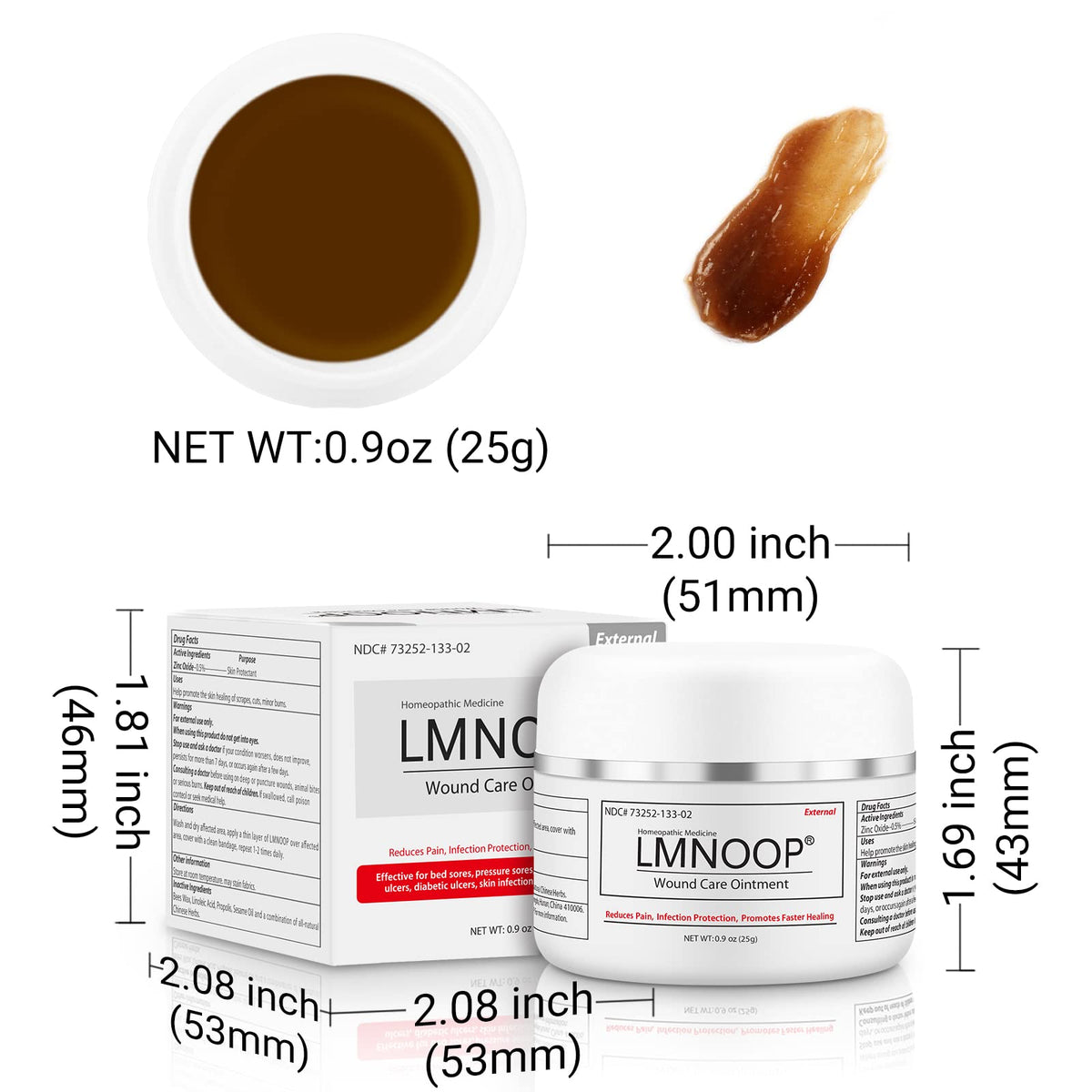LMNOOP Bed Sore Cream, Maximum Strength Wound Care Ointment for Infection Protection & Skin Repair