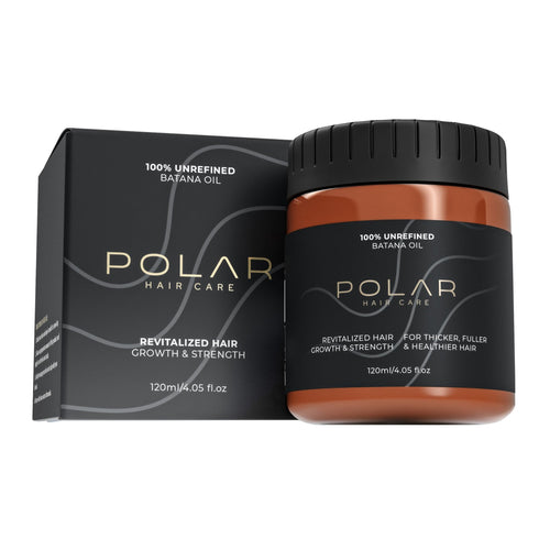Polar Haircare Batana Oil for Hair Growth 100% Unrefined Natural Hair Oil for Thicker Fuller Fibers - Deep Conditioning for Dry or Damaged Scalp & Split-Ends - Shine Strength and Frizz Control 4.05 oz
