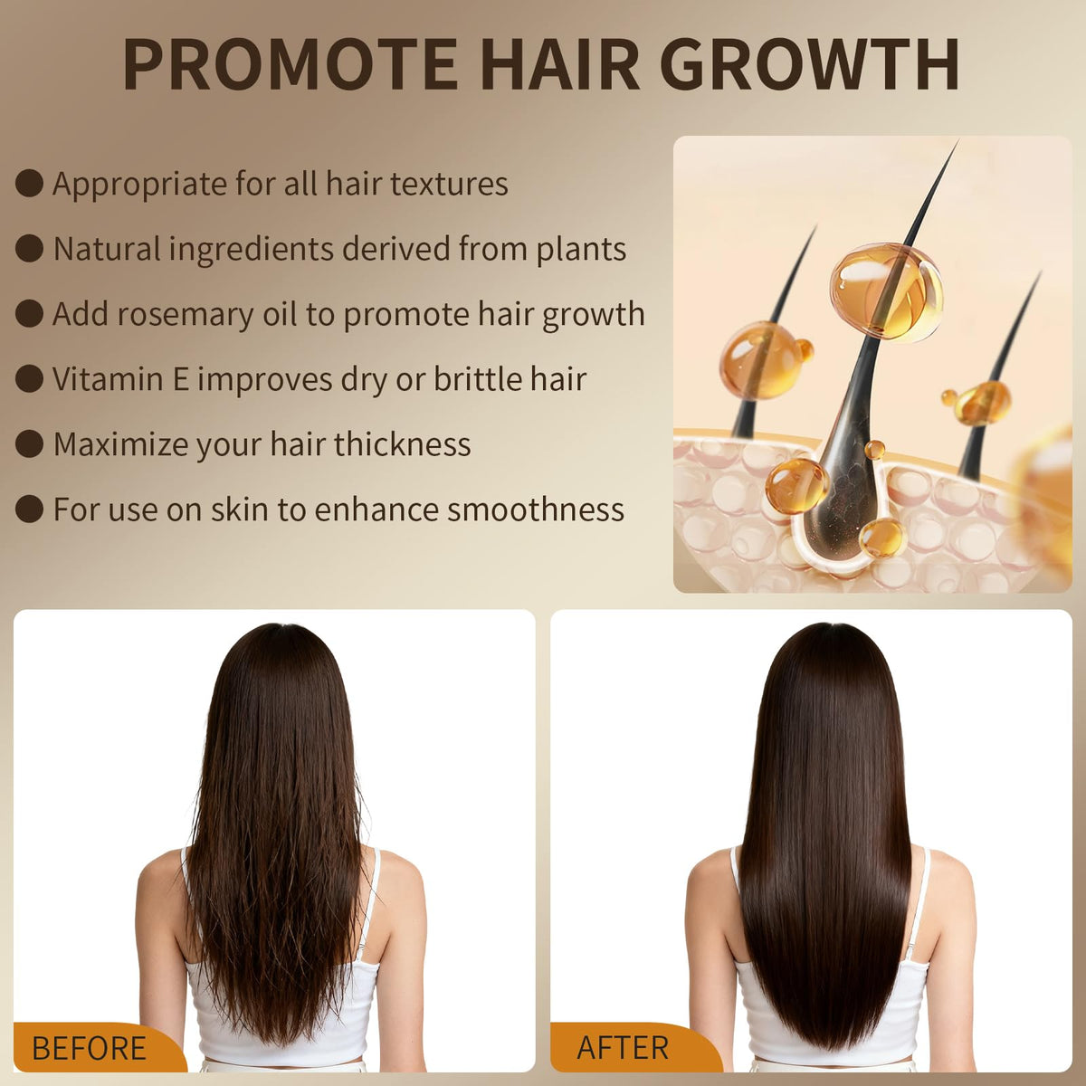 Batana & Rosemary Hair Growth Oil - Scalp Treatment & Strengthening for Growth & Loss, Thinning, Dry Scalp, Split Ends - Natural Hair Oil for Women & Men - Intensive Repair & Nourishing, 1 fl oz