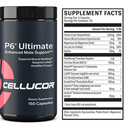 Cellucor P6 Ultimate - Enhanced Support for Men - Supports Muscle Growth & Strength