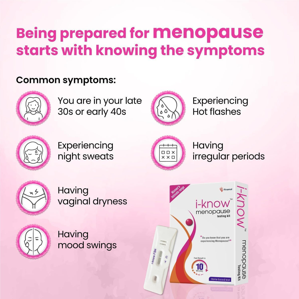 BKL Menopause Testing kit - for Women Facing Menopause Symptoms Like hot Flashes, Night Sweats
