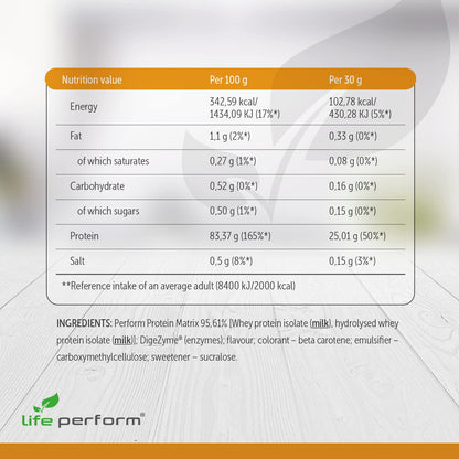 Protein Perform Whey Isolate & Hydrolysate Powder - Naturally Occurring Glutamine and Amino Acids