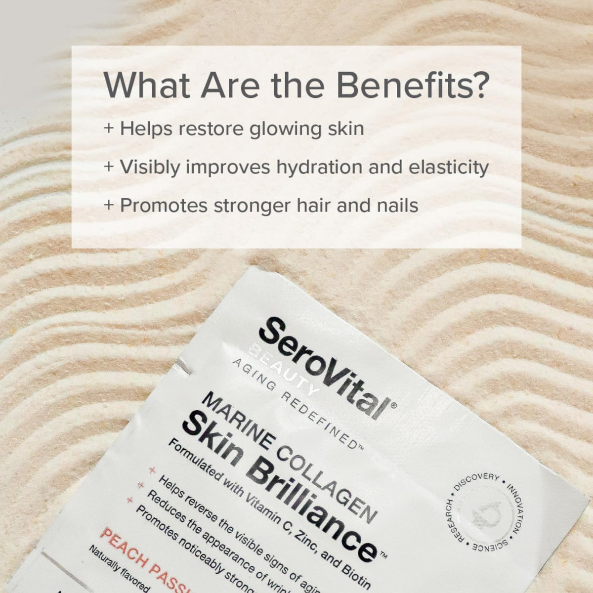 Serovital Skin Brilliance Marine Collagen - Hydrolyzed Marine Collagen Peptides