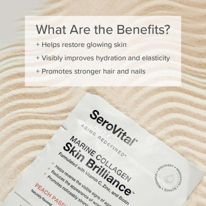 Serovital Skin Brilliance Marine Collagen - Hydrolyzed Marine Collagen Peptides