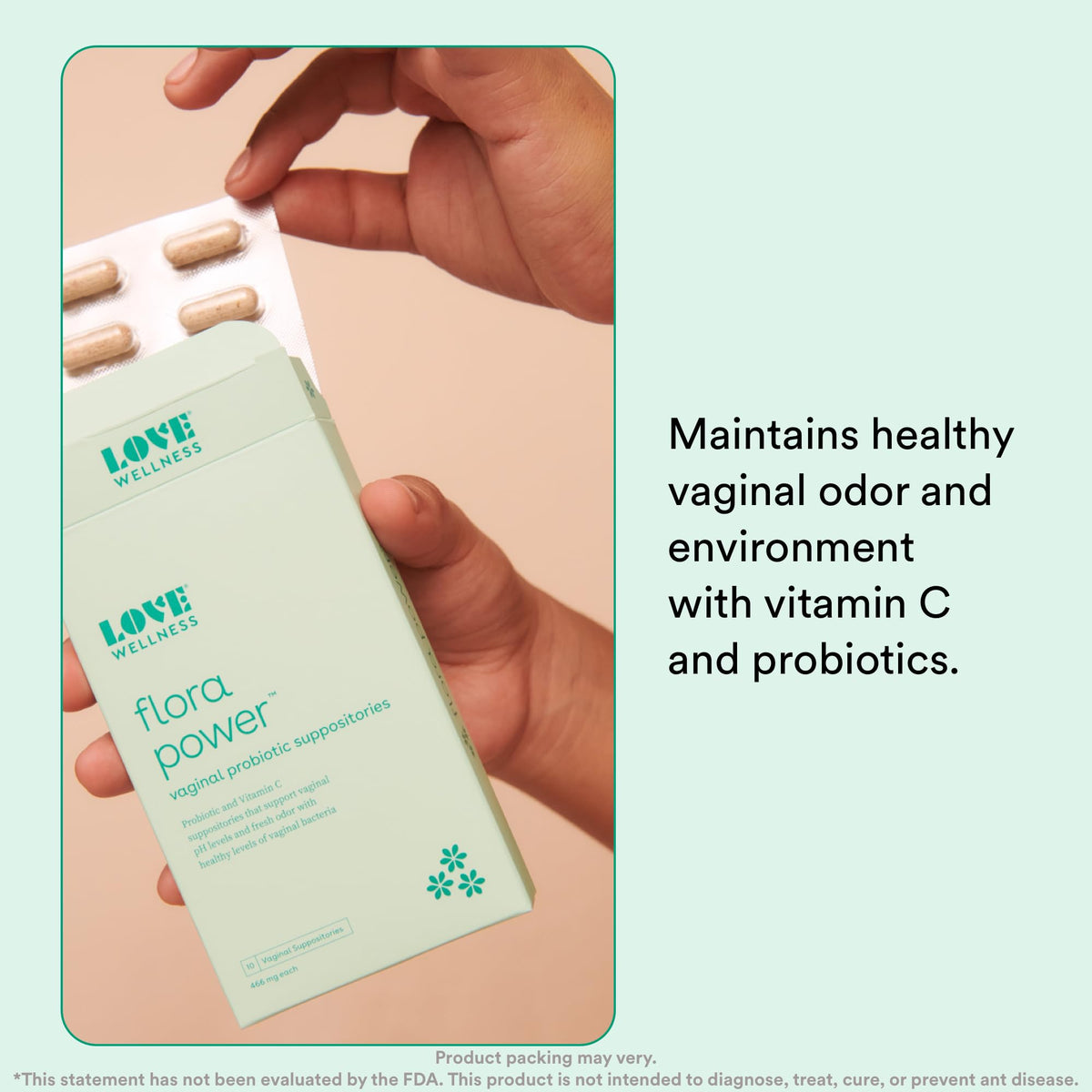 Love Wellness Flora Power & Good Girl Probiotics - Vaginal Suppositories & Prebiotics for Women