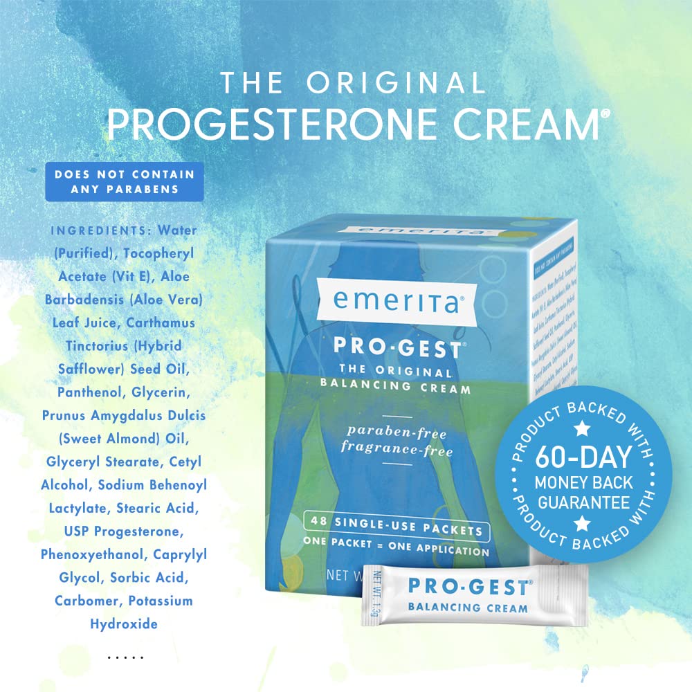 Emerita, Pro-Gest Paraben Free, 48 Count