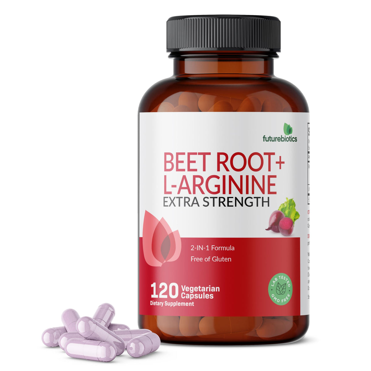 Futurebiotics Beet Root + L-Arginine, Non-GMO, 120 Vegetarian Capsules