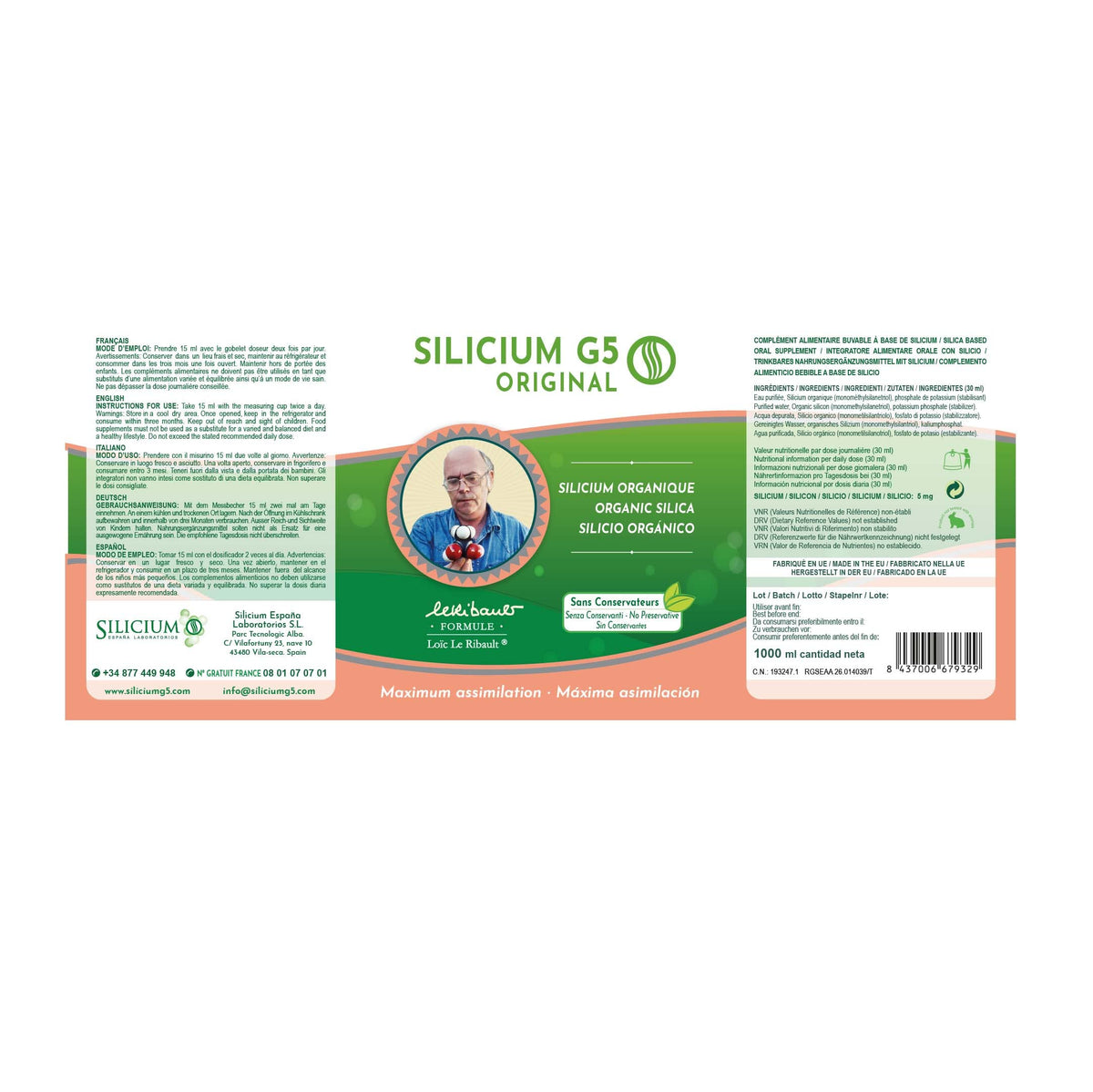 SILICIUM G5 Original - Drinkable Silica - Increases Collagen Production Naturally