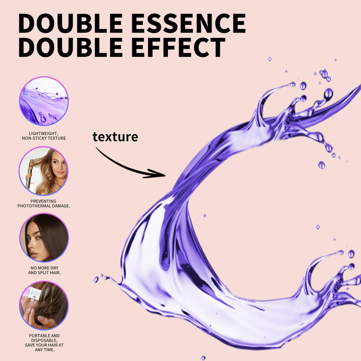 SEVICH Perfume Hair Oil Capsules 10-Pack, 2-in-1 Hair Treatment & Lightweight Serum, Heat & UV Protection, Frizz Control & Shine, Portable Travel Hair Care for All Hair Types