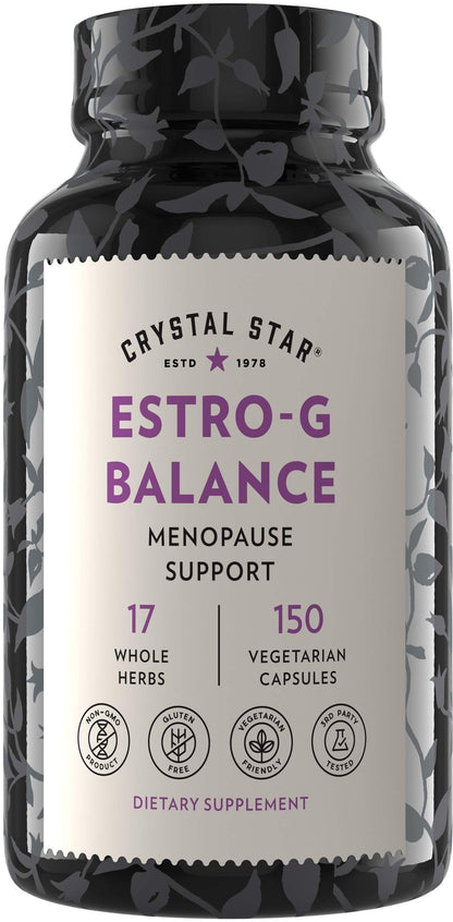 Crystal Star Estro G Balance Supplement (150 Capsules) – Herbal Menopause Support