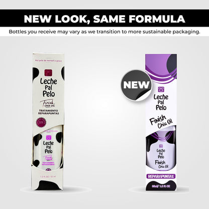 Leche Pal Pelo Traditional - Hair Oil for Frizz Control - Non-Greasy Haircare with Abyssinian Oil, Omega 3, Provitamin B5 - Finish Chia - 1.2 oz