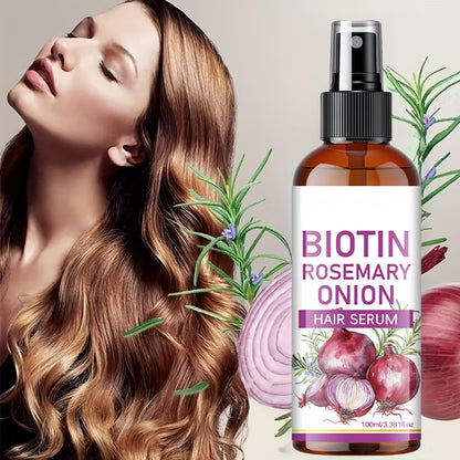 Yniquet 2PCS Onion Hair Growth Serum for Scalp & Hair Care, Onion Hair Care Spray for Hydrating, Onion & Rosemary Hair Growth Oil for Thinning Breakage 3.38 FL OZ (100ML)