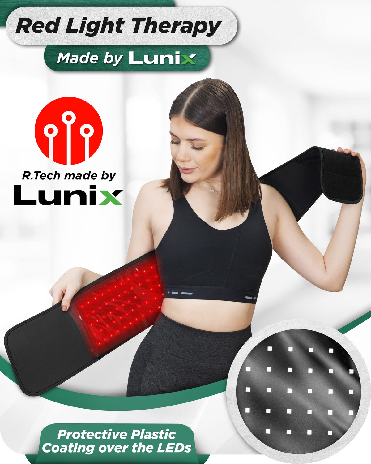 Lunix LX16 Red Light Therapy Belt, Near Infrared Light and Red Light Therapy to Improve Circulation