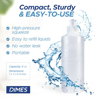 Dimes Perineal Lavette Irrigation Bottle 8 oz (Pack of 3). - Peri Bottle for Postpartum Care