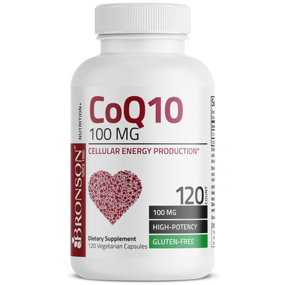 Bronson CoQ10 100 MG High Potency Cellular Energy Production, 120 Vegetarian Capsules