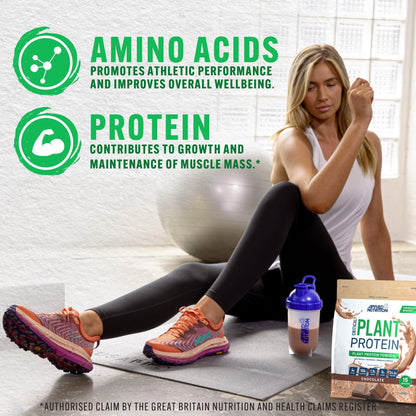Applied Nutrition Plant Protein Powder - Critical Plant Vegan Protein Shake with SOYA, Pea, Brown Rice Proteins