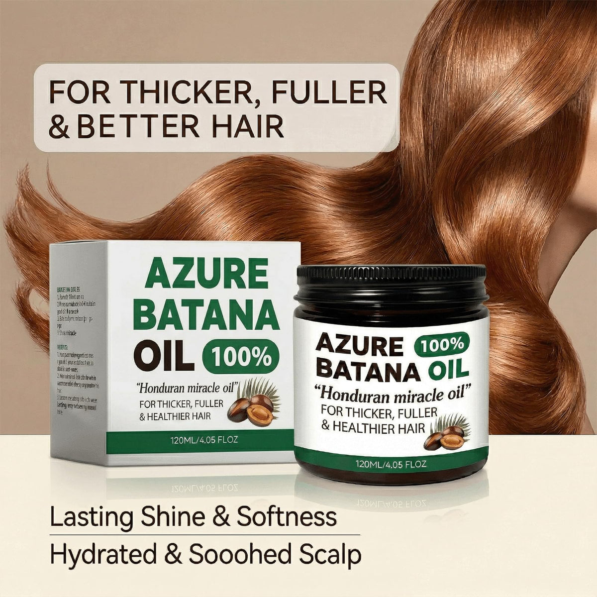 1PCSAzure Batana Oil For Hair Growth,100% Raw Organic Batana Hair Mask from Honduras