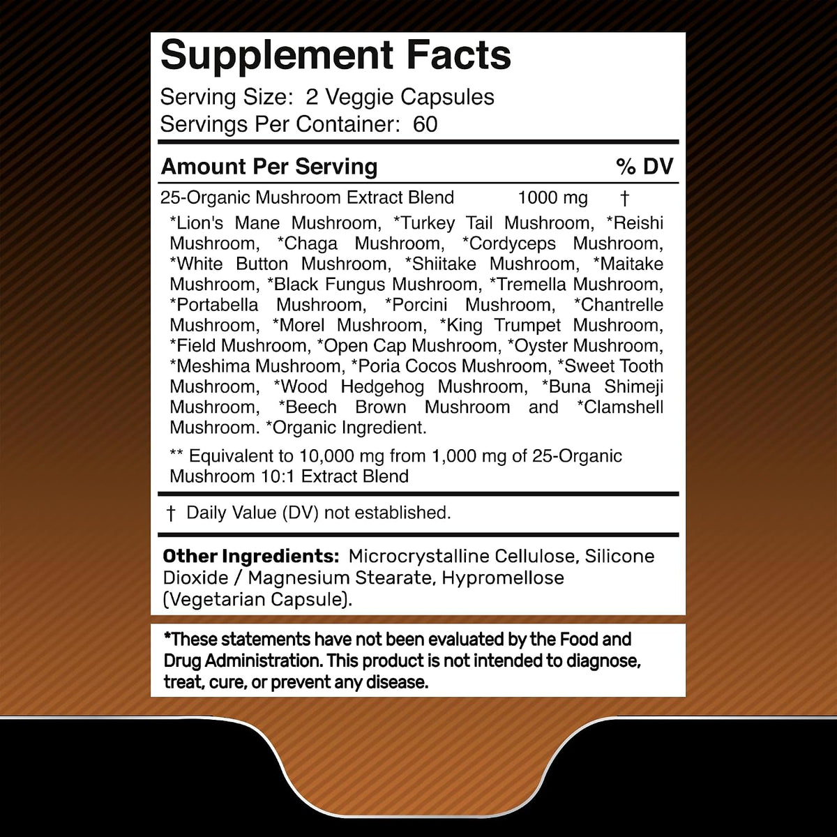 WELLNESS LABSRX Lions Mane Supplement Capsules and Mushroom Capsules - Bundle