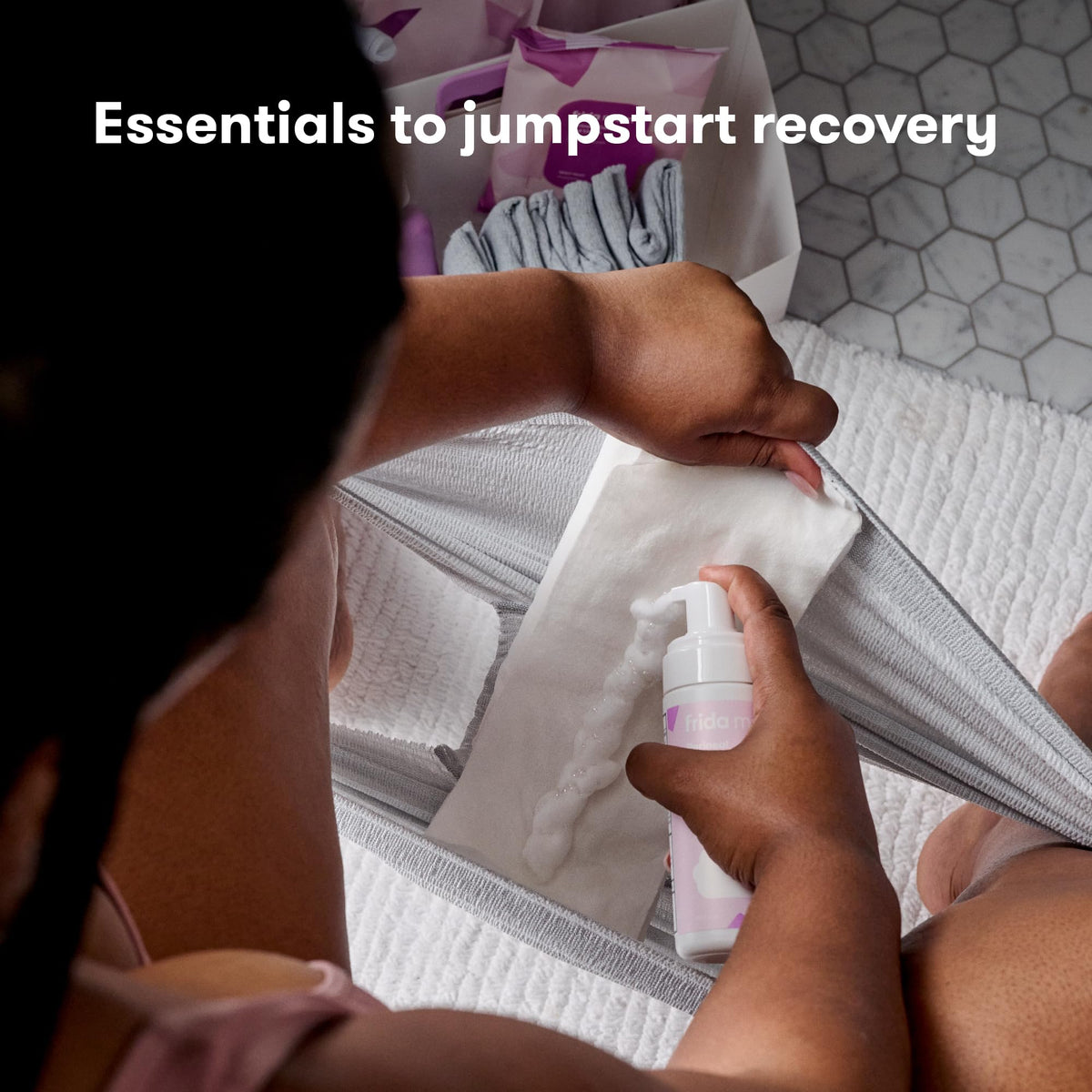 Frida Mom Postpartum Recovery Essentials Kit, New Mom Gifts, Cooling Pad Liners, Ice Maxi Pads