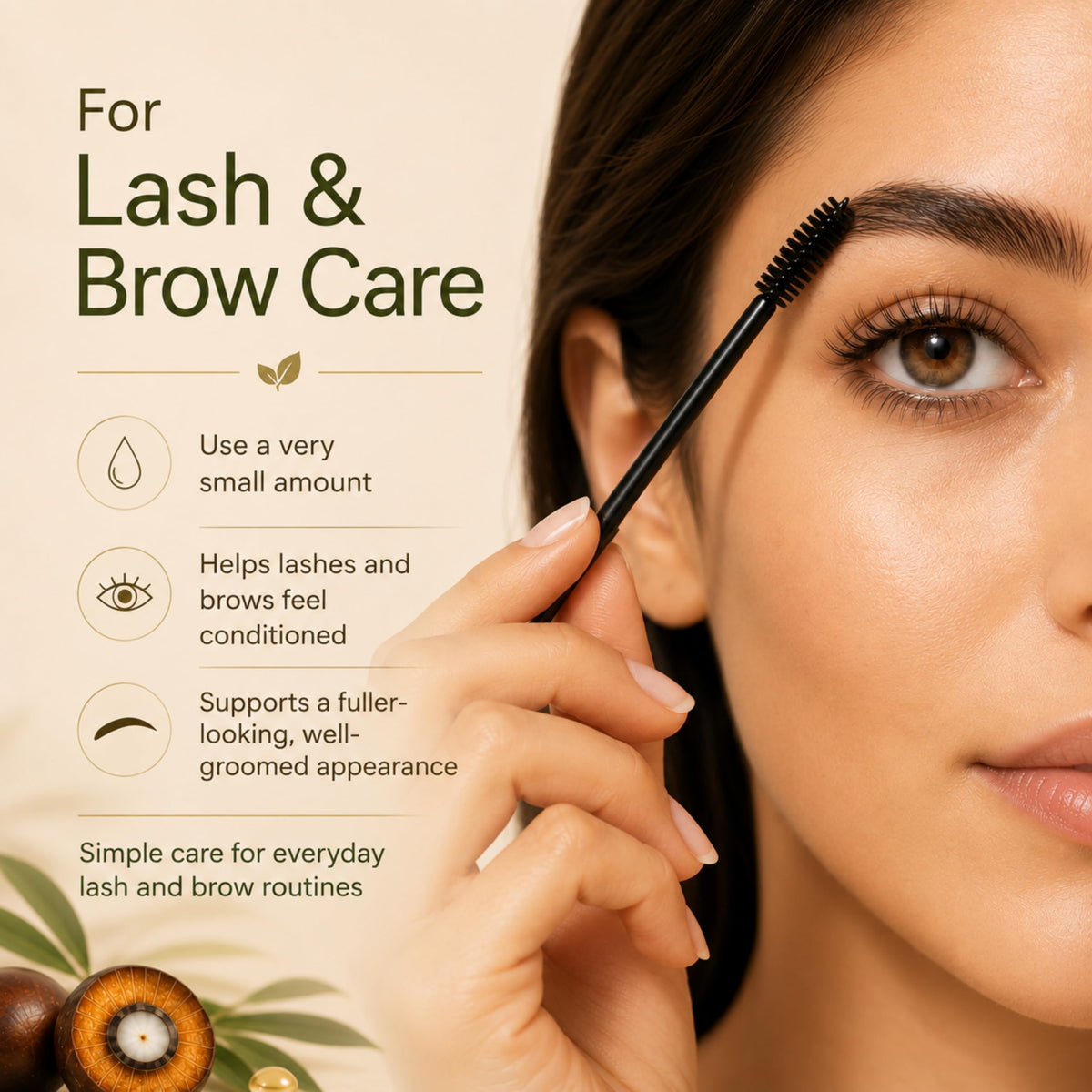 SANOOR Batana Oil for Hair, Lash, Brow & Skin Care, Premium Cosmetic Oil for Scalp Massage, Hair Lengths, Ends, Eyebrows, Eyelashes & Dry-Feeling Skin, 60 ml