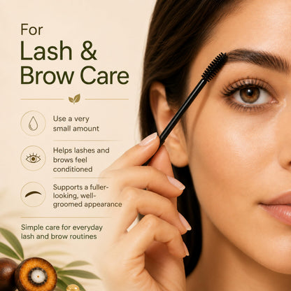 SANOOR Batana Oil for Hair, Lash, Brow & Skin Care, Premium Cosmetic Oil for Scalp Massage, Hair Lengths, Ends, Eyebrows, Eyelashes & Dry-Feeling Skin, 60 ml