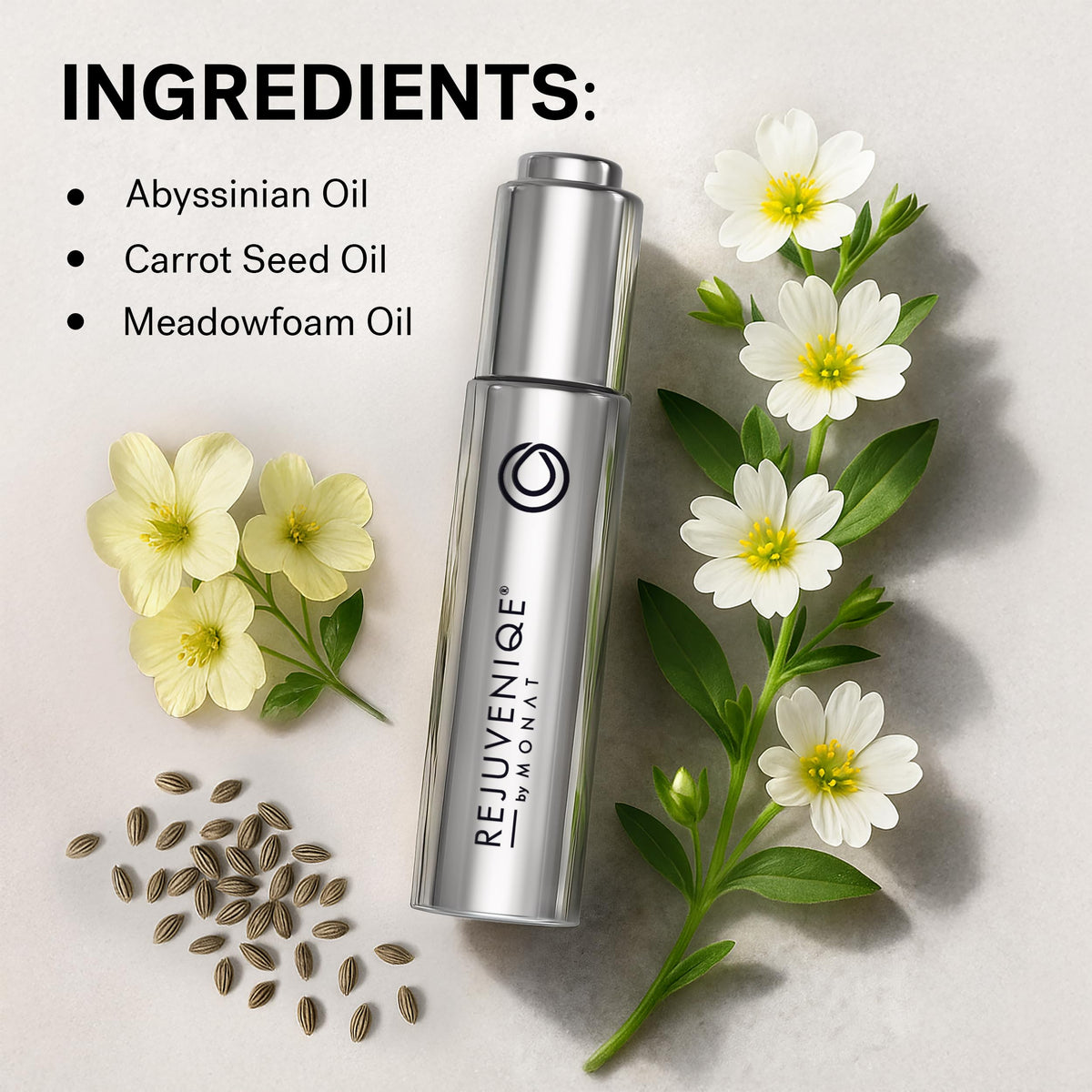 MONAT REJUVENIQE Oil - Multipurpose Hair & Skin Treatment - 13+ Natural Plant and Essential Oils - Hydrates, Strengthens, Reduces Frizz, Boosts Shine, and Provides Intense Hydration - 30ml (1.0 fl oz)