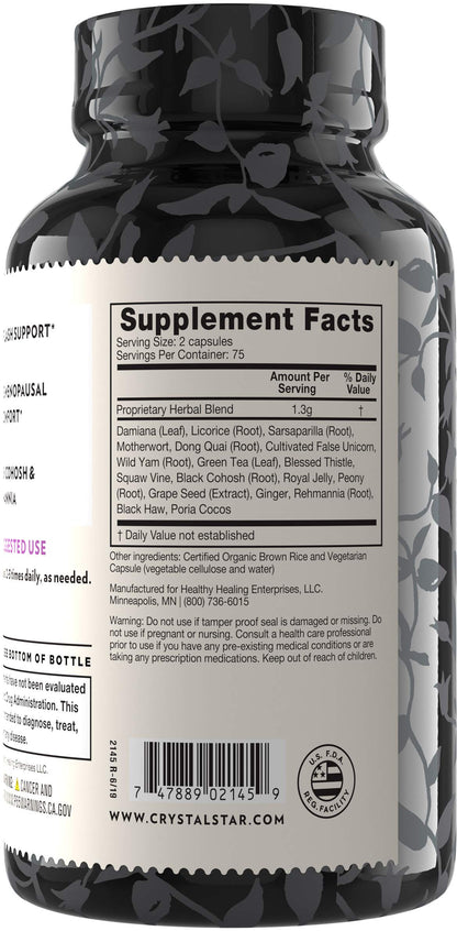 Crystal Star Estro G Balance Supplement (150 Capsules) - Herbal Menopause Support