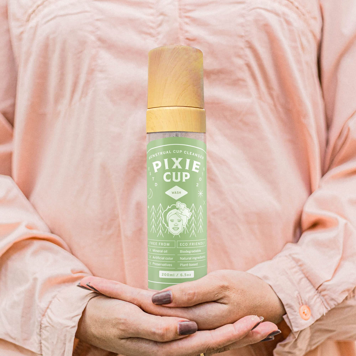 Pixie Menstrual Cup Cleaner Wash + Foaming Dispenser + More Wash in Bottle Than Any Other Brand