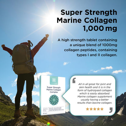 Healthspan 1,000mg Marine Collagen Complex 60 Tablets - 800mg Type I + 200mg Type II Collagen