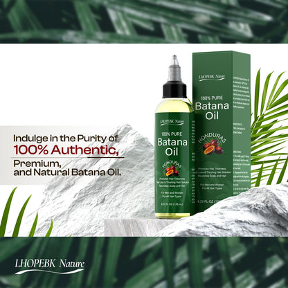 LHOPEBK Nature Organic Batana Oil for Hair Growth: Pure and Natural Batana Oil Deeply Nourishing Scalp for Thicker & Stronger Hair 4.23 FL OZ