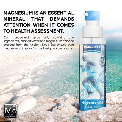 High Absorption Pure Magnesium Oil Spray - 250 ml - 100% Pure Magnesium Chloride
