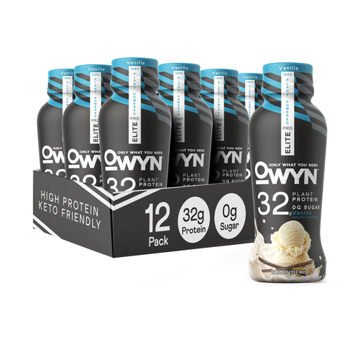 OWYN Only What You Need Pro Elite Vegan Plant Based High Protein Shake, Vanilla