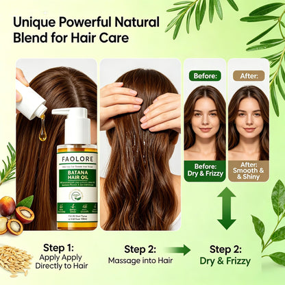 FAOLORE 100ml Batana Oil for Hair Growth-100% Raw Batana Oil With Rosemary Oil + Tea Tree Oil for Hair Growth,Wild Growth Hair Oil,Nourishes Scalp Hair