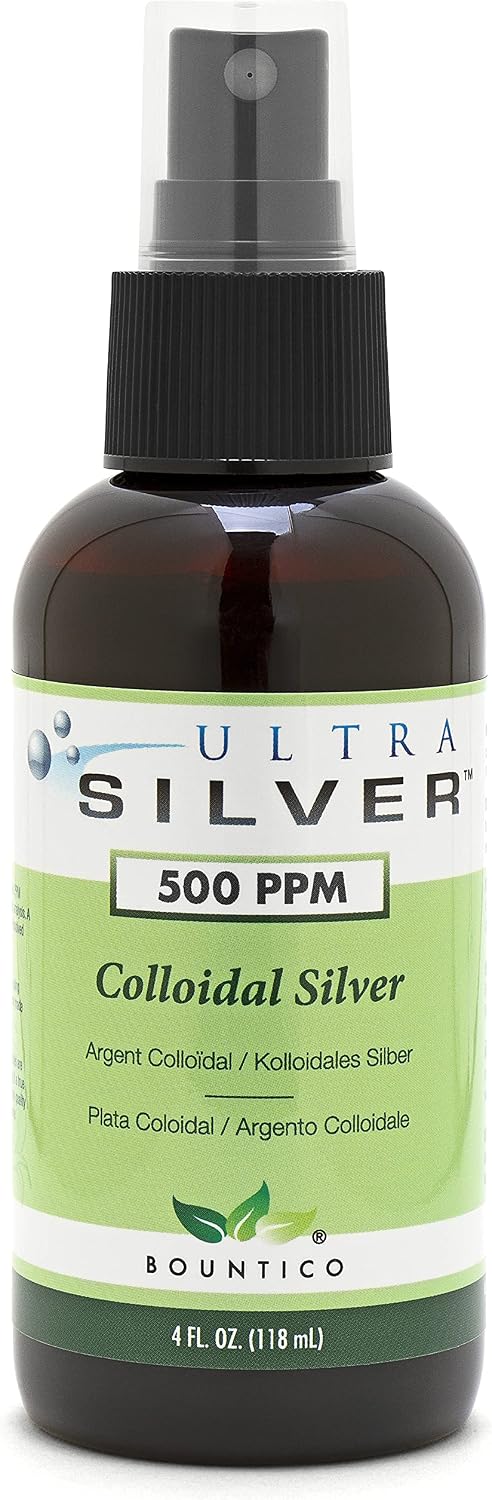 Ultra Silver Colloidal Silver - 500 PPM - 4 Ounce - Fine Mist Spray