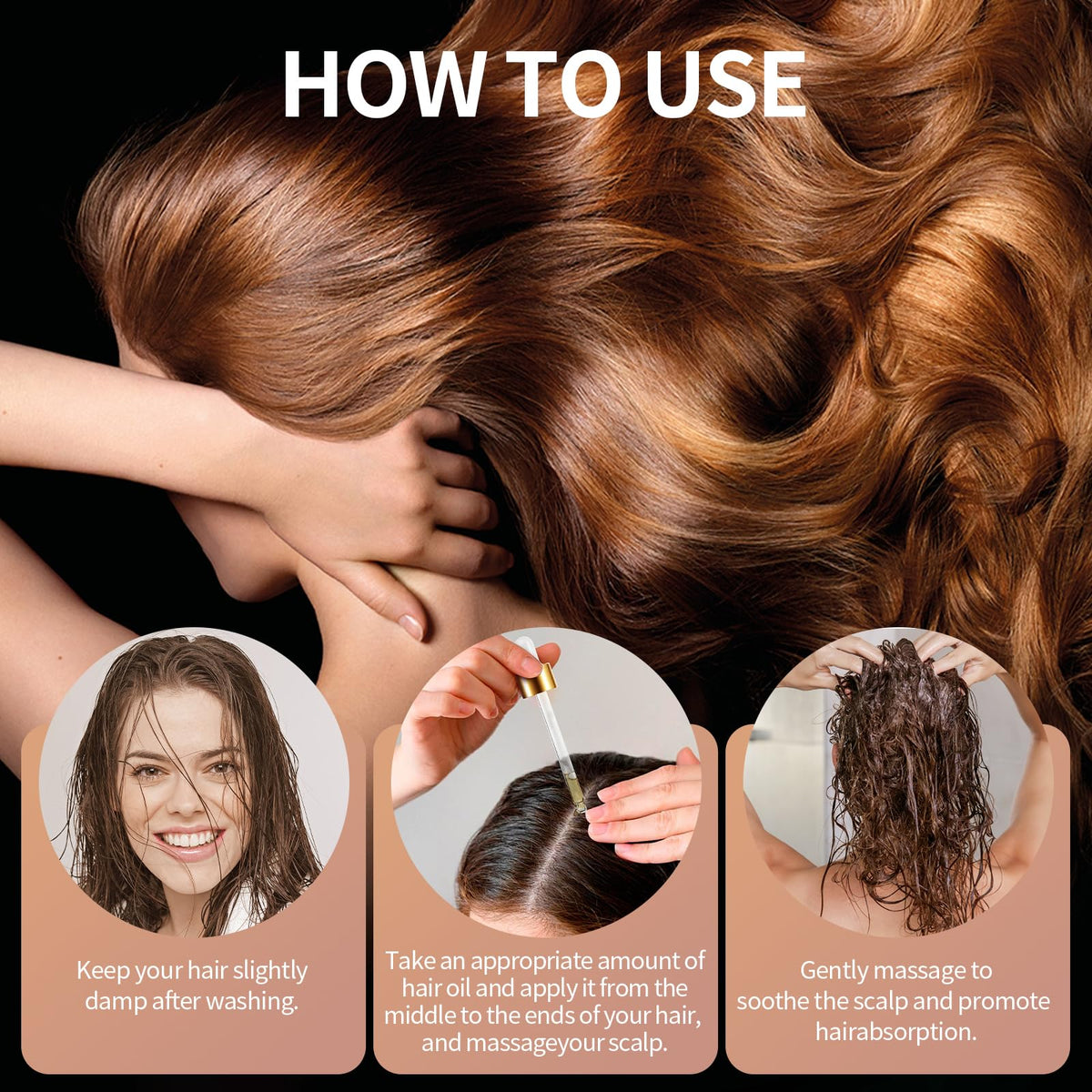Beauty Hair Oil for Women - Natural Hair Growth Oil, Soothes Scalp & Reduces Dandruff, Strengthens Thin Hair for Voluminous Shine.