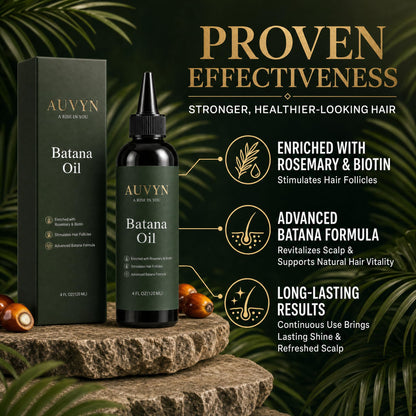 AUVYN Batana Oil for Hair Growth, Premium Scalp Treatment with Rosemary & Biotin, Hair Serum for Thicker, Stronger & Shinier Hair, Men & Women, 4 Fl Oz