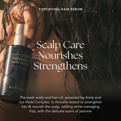 RANAVAT BOTANICS RANAVAT Mighty Majesty - Fortifying Hair Serum - Hair Oil Serum for Scalp Hydration, Frizz Control, & Hair Shine - With Jasmine and Amla Extract (1.7 oz)