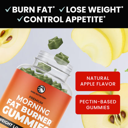 Morning Fat Burner Gummies for Weight Loss for Women & Men - Thermogenic Belly