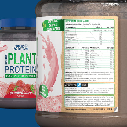 Applied Nutrition Plant Protein Powder - Critical Plant Vegan Protein Shake with SOYA