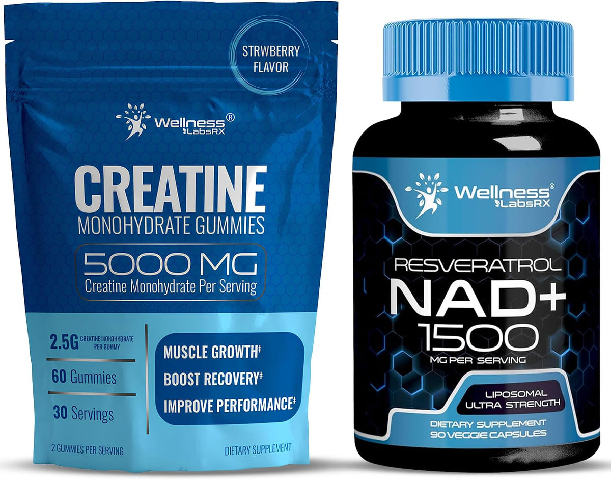 WELLNESS LABSRX NAD Capsules with Creatine Gummies - Bundle