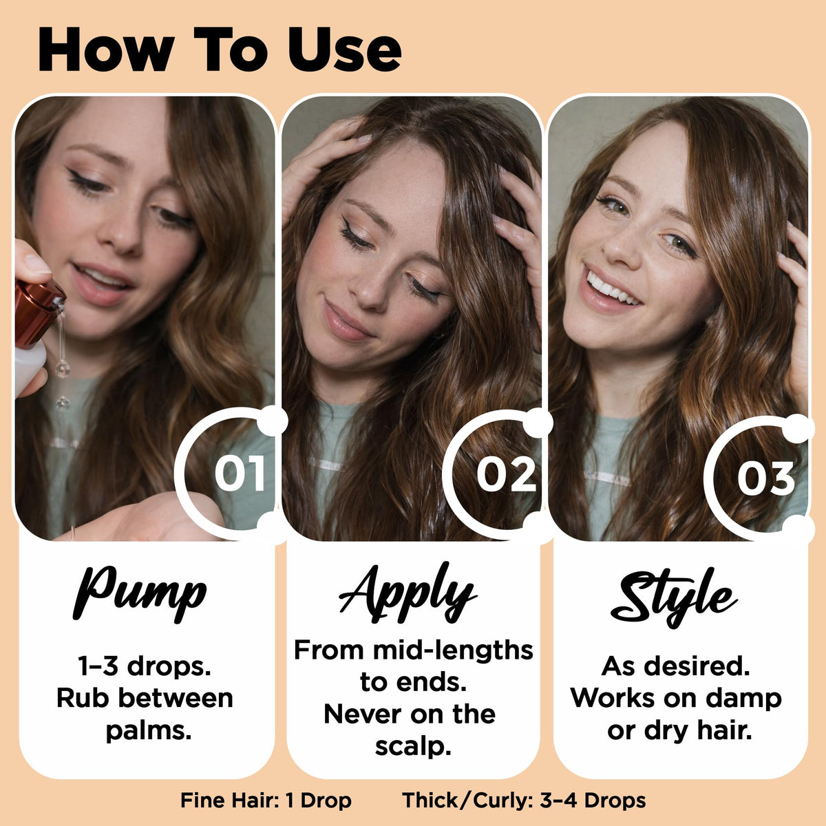 Herstyler Argan Oil Serum for Natural Shine - Anti-Frizz Straightening Serum for Damaged Tresses (Pack of 2)