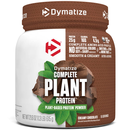 Dymatize Vegan Plant Protein, Creamy Chocolate, 25g Protein, 4.8g BCAAs, Complete 