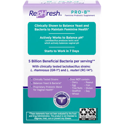RepHresh Pro-B Probiotic Feminine Supplement - 5 Pack