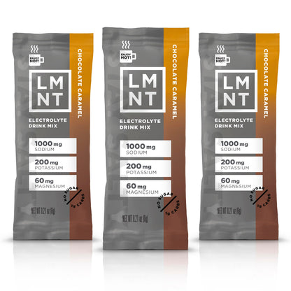 LMNT Hot Chocolate and Coffee Mixer - Chocolate Caramel Salt Electrolytes | No Sugar 